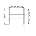 MULTIBRACKETS Fix fali konzol, M Universal Fixed Wallmount SD MAX 800x600 (60-110", 125kg) - Image 9