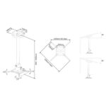 MULTIBRACKETS Mennyezeti konzol, M Universal Projector Ceiling Mount 900-1600 with Finetune - Image 5