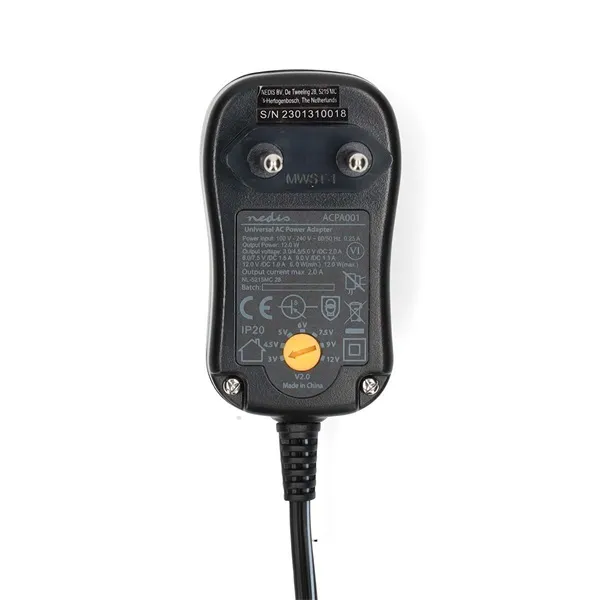 Nedis ACPA001 univerzális AC-DC tápegység, állítható 3V-12V DC 1A, 6 cserélhető táp dugó, 12W - Image 2