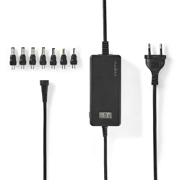 Nedis ACPA105 univerzális AC-DC tápegység, 5V-24V, 36W, 7 cserélhető táp dugó