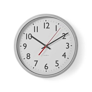 Nedis CLWA110WT falióra, 30 cm átmérő, 1 x AA, fehér, quarz technológia, 1,5V