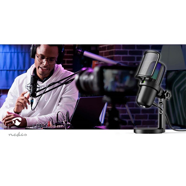 NEDIS_GSMIC210BK_RGB_streaming_asztali_mikrofon_Hasznalhato_Asztali_Notebook_USB_Type-A_BeKi_kapcsolo_szuro-i1562985.jpg NEDIS GSMIC210BK RGB streaming asztali mikrofon, Használható: Asztali / Notebook, USB Type-A,  Be/Ki kapcsoló, szűrő - Image 14