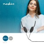 Nedis HPWD1101BK vezetékes fejhallgató, füldbe helyezhető, 3,5 mm, 1,2 m - Image 6
