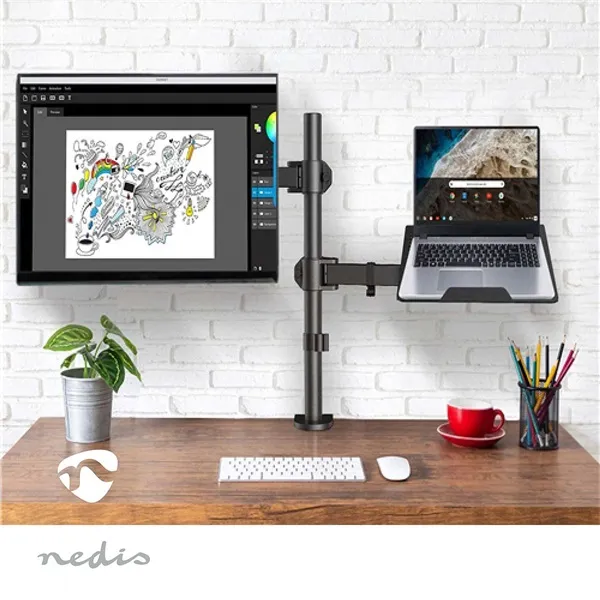 Nedis MMSISNB110BK asztali monitor tartó konzol és laptop állvány | 15-32" | 75x75 / 100x100 - Image 2