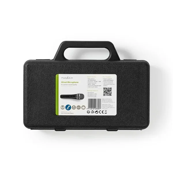 Nedis MPWD50CBK dinamikus mikrofon, levehető kábel 5m, 50 Hz - 15 kHz 600 Ohm -72 dB, kapcsoló, fekete/szürke - Image 4