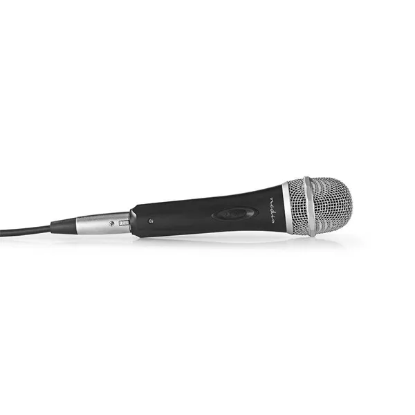 Nedis MPWD50CBK dinamikus mikrofon, levehető kábel 5m, 50 Hz - 15 kHz 600 Ohm -72 dB, kapcsoló, fekete/szürke - Image 1