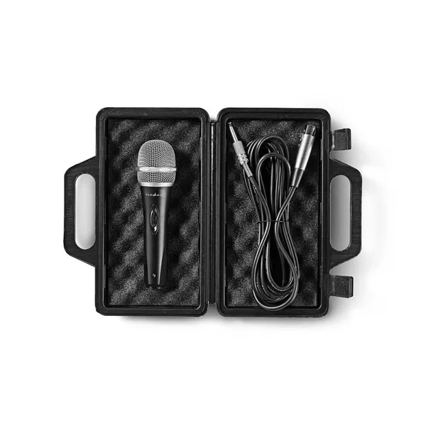 Nedis MPWD50CBK dinamikus mikrofon, levehető kábel 5m, 50 Hz - 15 kHz 600 Ohm -72 dB, kapcsoló, fekete/szürke - Image 3