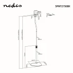 Nedis SPMT2750BK hangszóró állvány - Image 6