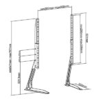 Nedis TVSM1050BK 13"-70" LCD TV / monitorállvány (tartó konzol),  maximum 50 kg, függőleges magasság állítás, acél - Image 6