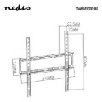 Nedis TVWM1031BK LCD TV / monitor fali tartó konzol 23 - 55 "  Max. teherbírás: 35 kg,  Min. faltávolság: 23 mm - Image 4