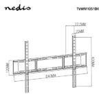 Nedis TVWM1051BK LCD TV / monitor fali tartó fix 37 - 70 "  Max. teherbírás: 35 kg,  Min. faltávolság: 23 mm - Image 4