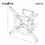 Nedis TVWM11BK LCD TV / monitor fali tartó konzol, 10 - 32 ", max. teherbírás: 30 kg, dönthető, forgatható - Image 10