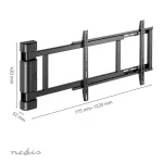Nedis TVWM5860BK LCD TV / monitot motoros fali tartó konzol, 32-75", max. teherbírás 60 kg, faltáv:56mm, távirányító - Image 6