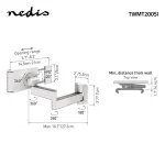 Nedis TWMT200SI 7"-12" tablet fali tartó konzol, maximum 1 kg, 360° fokban forgatható, dönthető, fehér/ezüst - Image 5