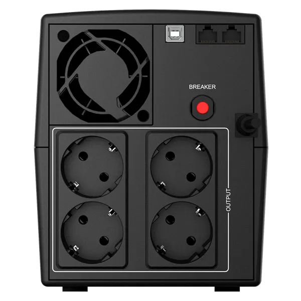NJOY Szünetmentes  1500VA - Keen 1500 USB (4 Schuko, line-interaktív, USB menedzsment, RJ11/45 vonalvédelem, fekete) - Image 10