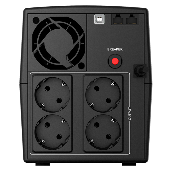 NJOY Szünetmentes  2000VA - Keen 2000 USB (4 Schuko, line-interaktív, USB menedzsment, RJ11/45 vonalvédelem, fekete) - Image 3