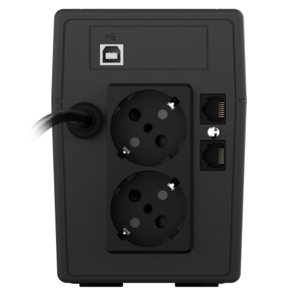 NJOY Szünetmentes  650VA - Cadu 650 (2 Schuko, line-interaktív, USB menedzsment, RJ11/45 vonalvédelem(1Gb/s), fekete) - Image 3