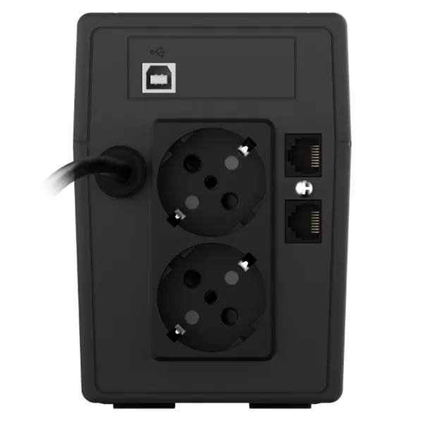 NJOY Szünetmentes 650VA - Cadu 650 (2 Schuko, line-interaktív, USB menedzsment, RJ11/45 vonalvédelem(1Gb/s), fekete) - Image 5