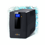 NJOY Szünetmentes  800VA - Horus Plus 800 (2 Schuko, line-interaktív, RJ11 védelem, USB, szoftver, LCD kijelző, fekete) - Image 2