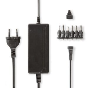 Nedis ACPA004 univerzális AC-DC tápegység, állítható 5V-15V, 36W, 2,4 - 3A, 6 cserélhető táp dugó