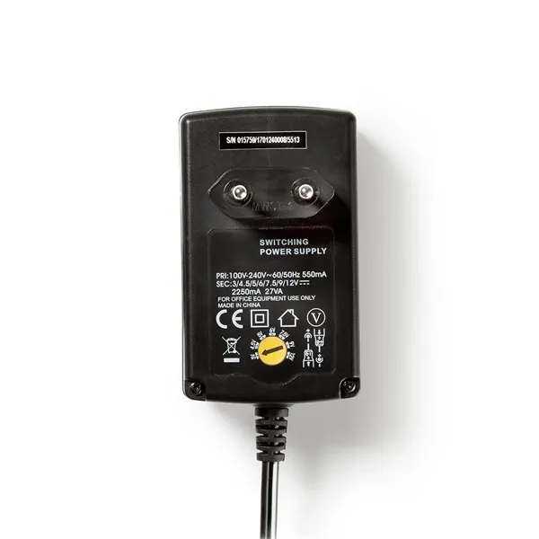 Nedis ACPA007 univerzális AC-DC tápegység, állítható 3V-12V, 2,25A, 27W, 6 cserélhetó táp dugó - Image 3