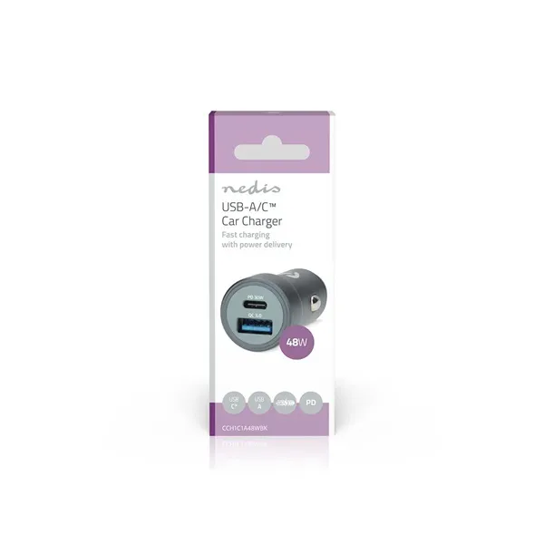 Nedis CCH1C1A48W szivargyújtós autós töltő, 48 W | 1,5 / 2,0 / 3,0 A, USB-A / USB-C, automatikus feszültségválasztás - Image 8