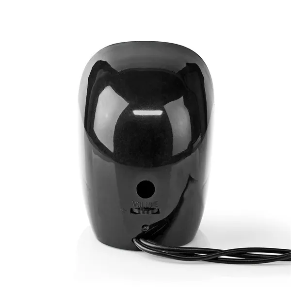 Nedis CSPR10020BK PC hangszóró 2.0, 12 W, 3,5mm sztereo jack, USB-ről táplált, hangerőszabályzó - Image 3