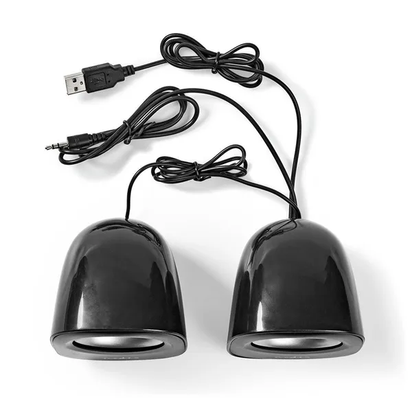 Nedis CSPR10020BK PC hangszóró 2.0, 12 W, 3,5mm sztereo jack, USB-ről táplált, hangerőszabályzó - Image 7
