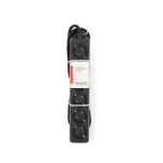 Nedis ESOC630F1BK 6 aljzatos elosztó, 3 m, 3680 W, 16 A, fekete - Image 3