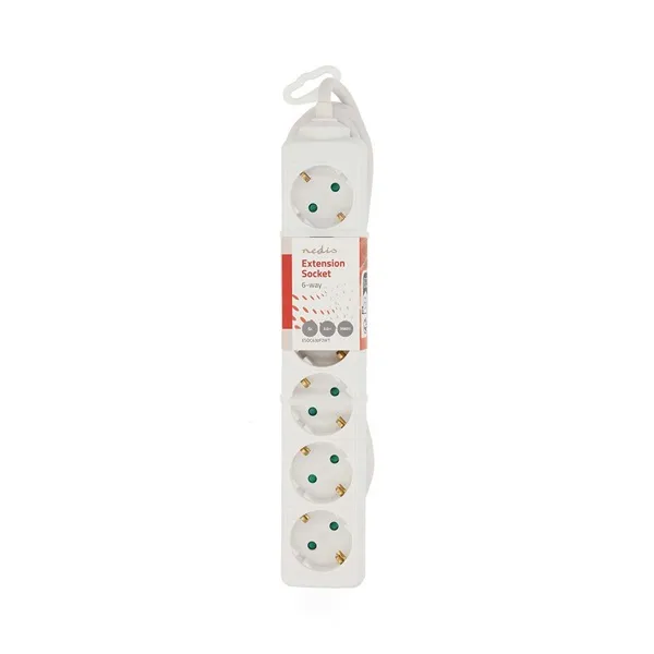 Nedis ESOC630F1WT 6 aljzatos elosztó, 3 m, 3680 W, 16 A, fehér - Image 3