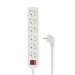 Nedis ESOC650F2WT 6 aljzatos kapcsolós (6-os) elosztó, 5 m, 3680 W, 16 A