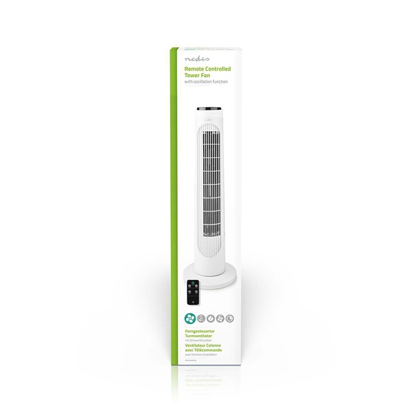 Nedis FNTR13CWT40 oszlop (toronyventilátor) ventilátor, 50W, 3 fokozat, időkapcsoló, távirányító - Image 1