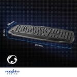 Nedis GKBD100BKUS gamer billentyűzet, USB 2.0 | Membránbillentyűk | LED | Amerikai nemzetközi - Image 6