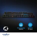 Nedis GKBDM110BKUS gamer billentyűzet, USB,Mechanikus gombok | LED | QWERTY | Amerikai kiosztás - Image 4