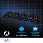 Nedis GKBDM110BKUS gamer billentyűzet, USB,Mechanikus gombok | LED | QWERTY | Amerikai kiosztás - Image 5