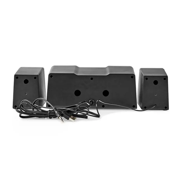 Nedis GSPR21022BK gamer hangszóró készlet, csatornák: 2.2, USB tápellátás, 3,5 mm jack, 48 W, LED, hangerőszabályozó - Image 3