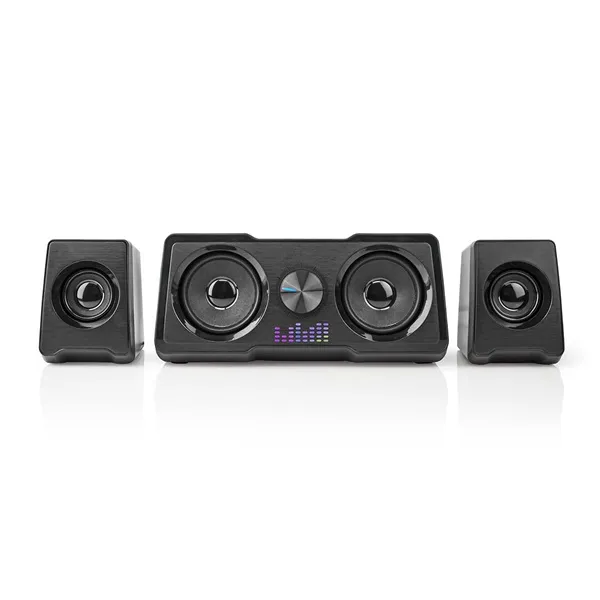 Nedis GSPR21022BK gamer hangszóró készlet, csatornák: 2.2, USB tápellátás, 3,5 mm jack, 48 W, LED, hangerőszabályozó - Image 2