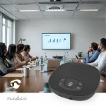 Nedis MICCWS126BK konferencia mikrofon, Bluetooth, mikrofon hatótávolsága: 10 m, akkumulátorról  / USB-ről táplált