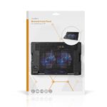 Nedis NBCR200BK notebook hűtő, 18", 2 X 140mm ventilátor, LED, 1200 rpm - Image 8
