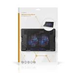 Nedis NBCR200BK notebook hűtő, 14 - 18", 2 X 140mm ventilátor, LED, 1200 rpm - Image 8