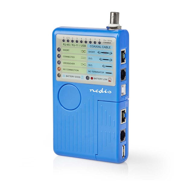Nedis NWCTM100BU LAN kábel teszter RJ45, RJ11, BNC és USB AB - Image 3