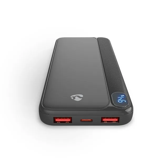 Nedis PBKPD20W125BK powerbank, hordozható külső akkumulátor, power bank 10 000mAh, 1,5 / 1,67 / 2,0 / 2,22 / 3,0 A
