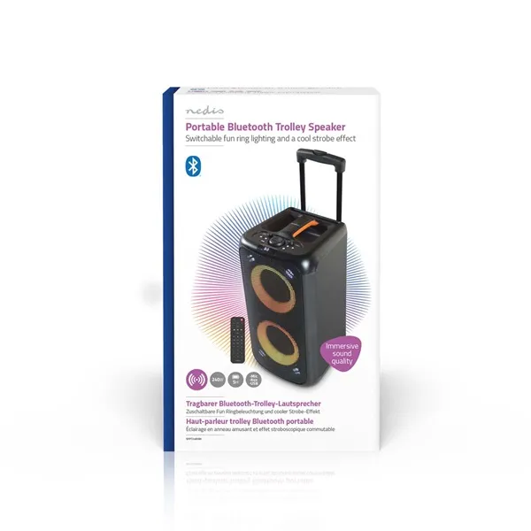 Nedis SPPT2480BK bluetooth hangszóró, hangfal, 2x 5.25" mélynyomó, 2 x 2" magassugárzó, 240W, 5 óra lejátszási idő, akku - Image 7