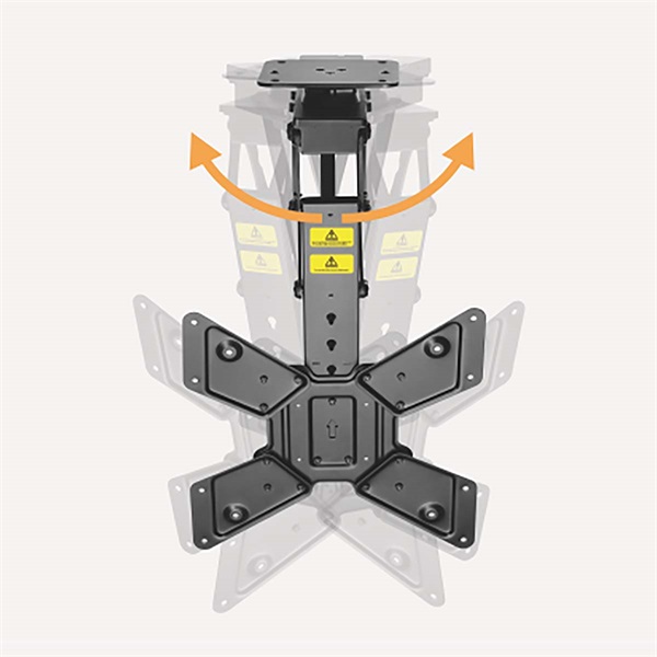 Nedis TVCM5850BK motoros mennyezeti / plafon TV / monitor állvány/tartó konzol, 23-65", dönthető, forgatható, WIFI, 30kg - Image 5