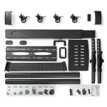 Nedis TVSM5100BK kerekes gurulós LCD TV/Monitor állvány (tartó konzol), 32"-55", szabadon álló, 35kg - Image 7