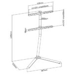 Nedis TVSM5250BK LCD TV/Monitor állvány (tartó konzol), 49"-70", szabadon álló, 40kg - Image 8