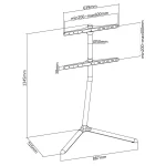 Nedis TVSM5250BK LCD TV/Monitor állvány (tartó konzol), 49"-70", szabadon álló, 40kg - Image 8