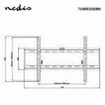 Nedis TVWM2050BK LCD TV / monitor fali tartó fix 42 - 70 "  Max. teherbírás: 60 kg,  Min. faltávolság: 29 mm - Image 6