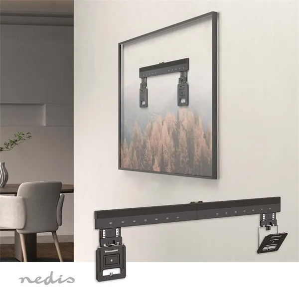 Nedis TVWM5090BK LCD TV / monitor fali tartó konzol, 43-100" Max. teherbírás: 75 kg, faltáv:9,5mm - Image 5