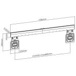 Nedis TVWM5090BK LCD TV / monitor fali tartó konzol, 43-100" Max. teherbírás: 75 kg, faltáv:9,5mm - Image 7